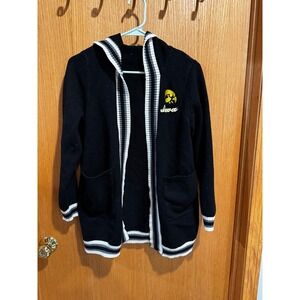 Gameday Couture Black Iowa Hawkeyes Tri-Blend Striped Cardigan